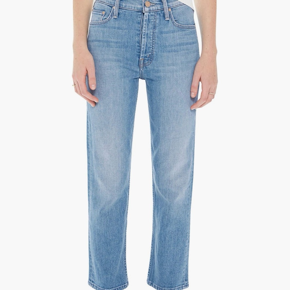 MOTHER The Tomcat Crop Straight Leg Jeans World at my Feet 28